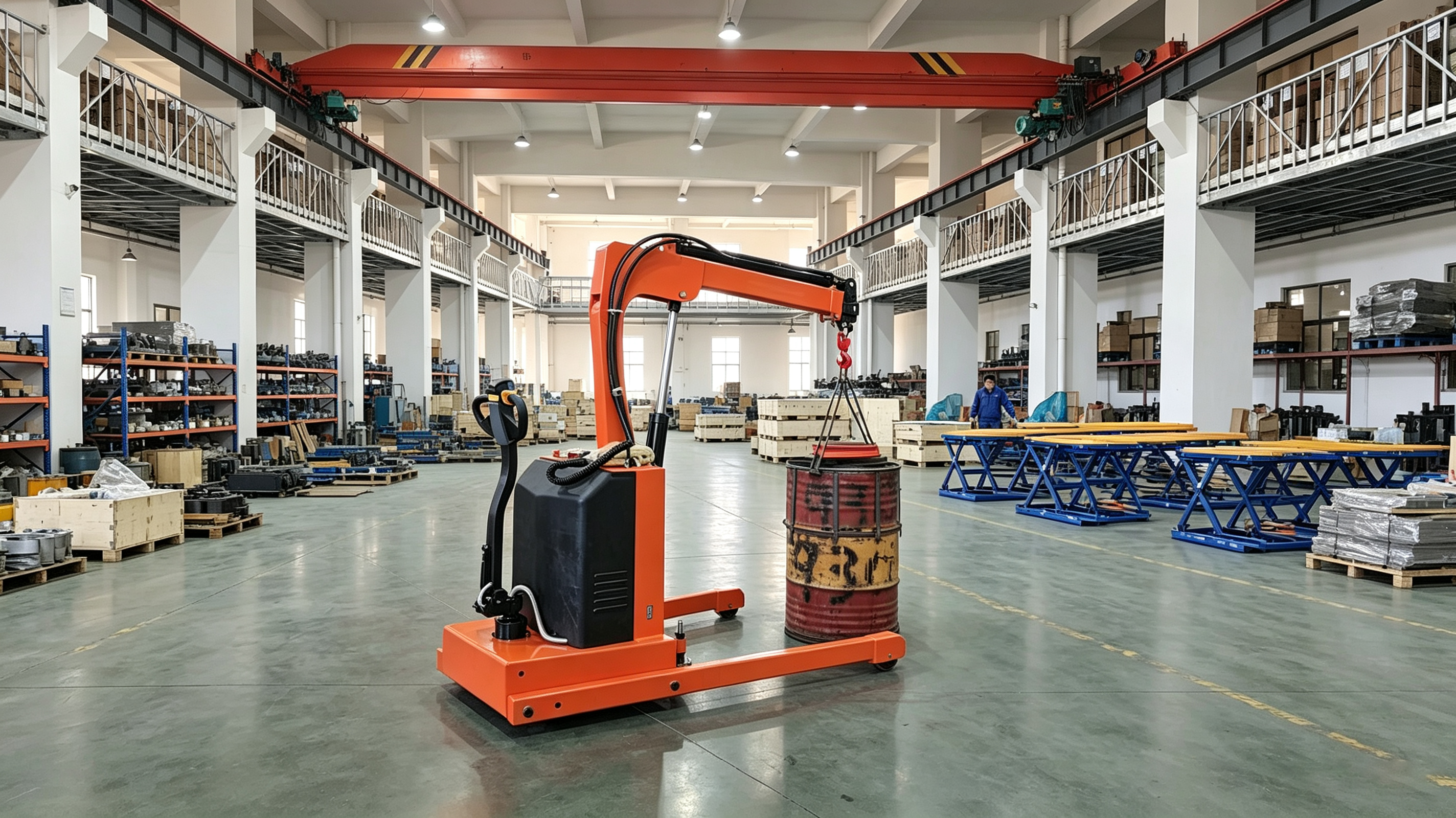 Grue mobile &eacute;lectrique au sol et &eacute;quipement de levage de tambour | Machine Maihui